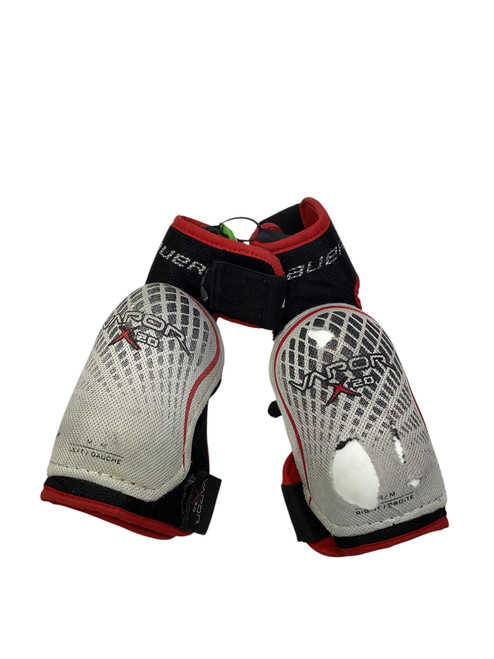 Vist Large View of Product Image Which is Used Bauer VAPOR X20 MEDIUM Senior Elbow Pads White/Black/Red MD