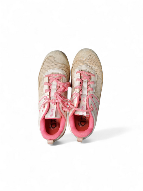 Vist Large View of Product Image Which is Used Under Armour SB GLYDE CLEATS BB/SB Cleats Pink Junior 04.5