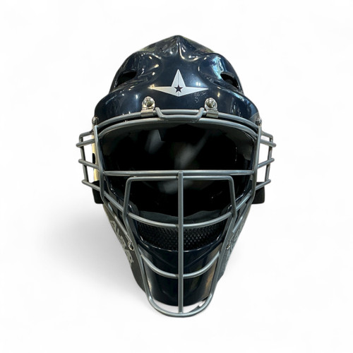 Vist Large View of Product Image Which is Used All-Star 6 1/4 - 7 Catchers Helmet w/Mask Navy Blue SM