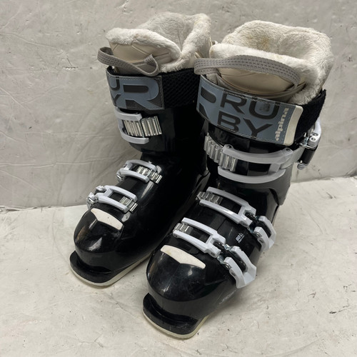 Vist Large View of Product Image Which is Used Alpina RUBY 60 Womens DH Ski Boot Black 245 MP - M06.5 - W07.5