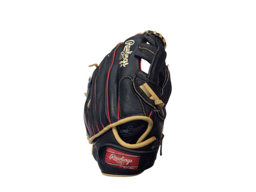 Vist Large View of Product Image Which is Used Rawlings H115HB BB/SB Glove RH Throw Black 11 1/2"