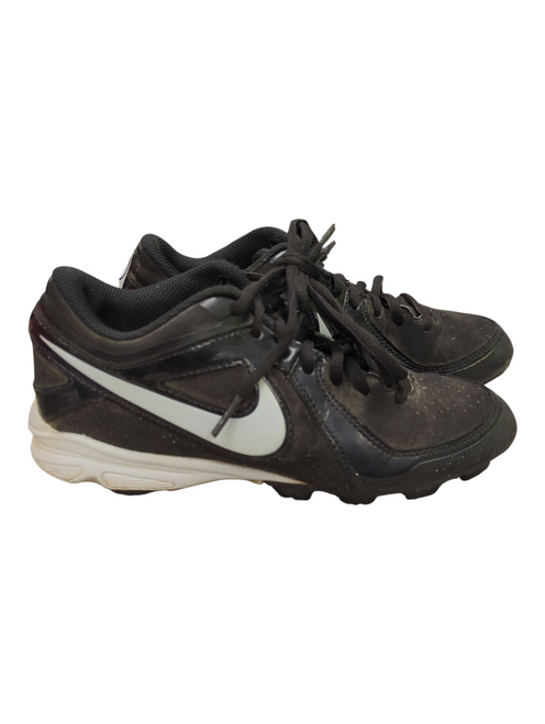 Vist Large View of Product Image Which is Used Nike POWER CHANNEL 535597-010 BLK/WHT BB/SB Cleats Black And White Junior 03