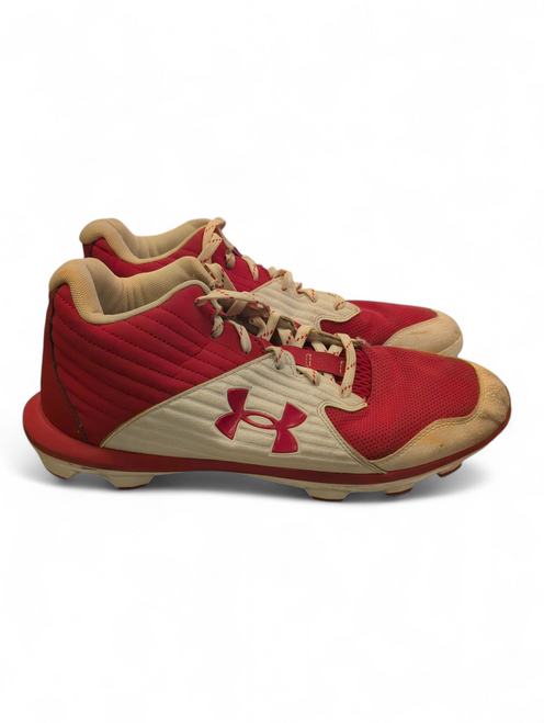 Vist Large View of Product Image Which is Used Under Armour YARD BB/SB Cleats Red Senior 12