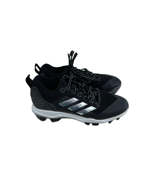 Vist Large View of Product Image Which is Used Adidas Power Alley 5 Black Womens 6 Softball Cleats
