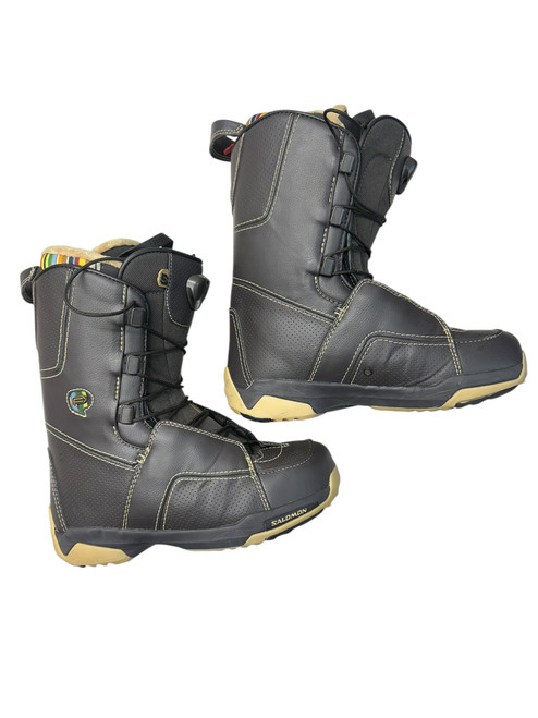 Vist Large View of Product Image Which is Used Salomon REFLEX 2 Mens Snowboard Boots Chocolate And Almond Senior 9.5
