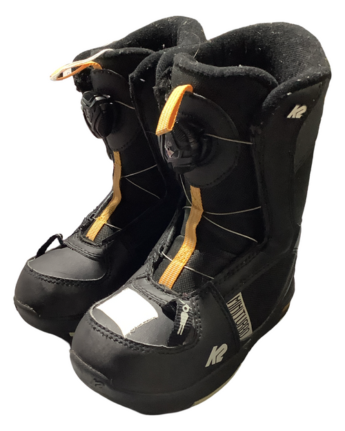 Vist Large View of Product Image Which is Used K2 MINI TURBO Boys Snowboard Boots Black Youth 10.0