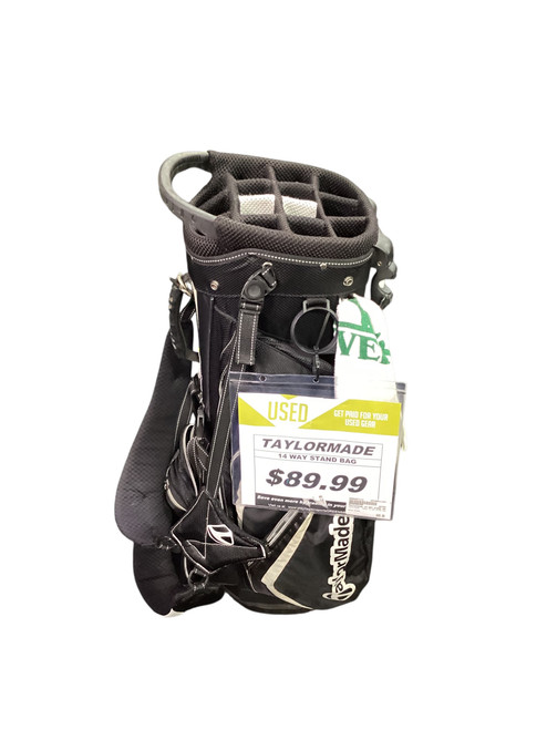 Vist Large View of Product Image Which is Used Taylormade 14 WAY STAND BAG Mens Stand Bag Black