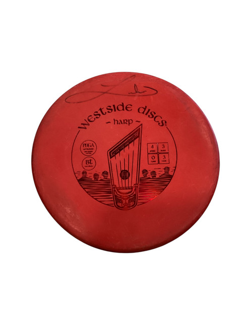 Vist Large View of Product Image Which is Used Westside HARP Disc Golf Putter Red