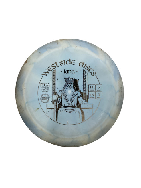 Vist Large View of Product Image Which is Used Westside KING Disc Golf Driver Carolina Blue