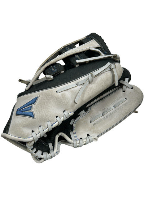 Vist Large View of Product Image Which is Used Easton GFY12CB RHT GLOVE BB/SB Glove RH Throw Grey And White 12"