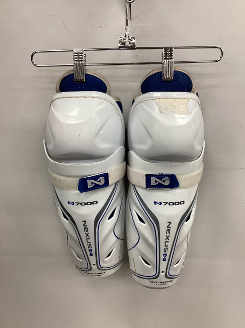 Vist Large View of Product Image Which is Used Bauer NEXUS 7000 Junior Shin Guards White 11"
