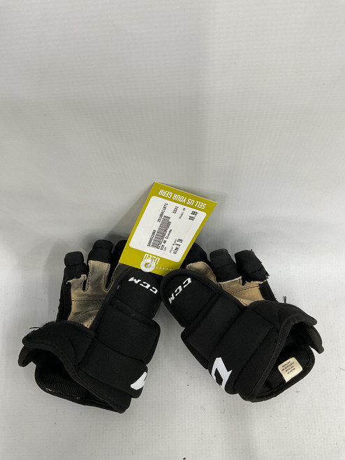Vist Large View of Product Image Which is Used CCM 4R Youth Gloves Black 8"