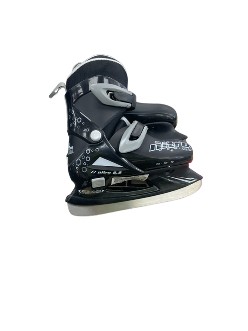 Vist Large View of Product Image Which is Used Lake Placid NITRO Youth Hockey Skate Youth 11.0