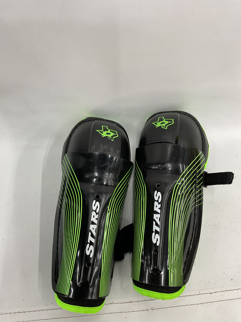 Vist Large View of Product Image Which is Used DALLAS STARS Youth Shin Guards Black 9"