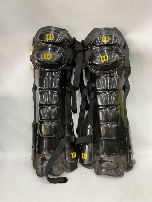 Vist Large View of Product Image Which is Used Wilson PRO GOLD 2 WEST VEST SHINS Umpire Leg Guards