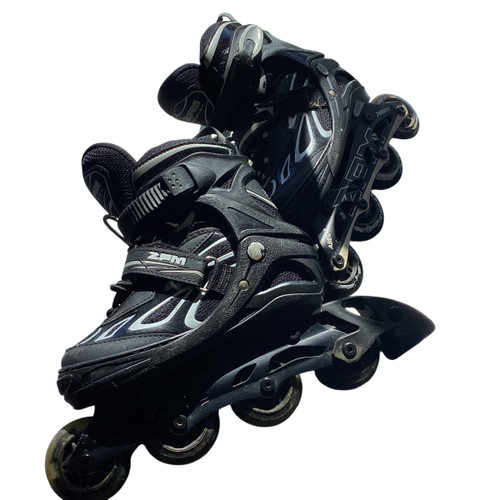 Vist Large View of Product Image Which is Used 2AM SPORTS SKATES Junior Roller Quad Skates Black Adjustable