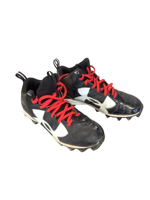 Vist Large View of Product Image Which is Used Under Armour Adult FB Cleats Black Senior 8
