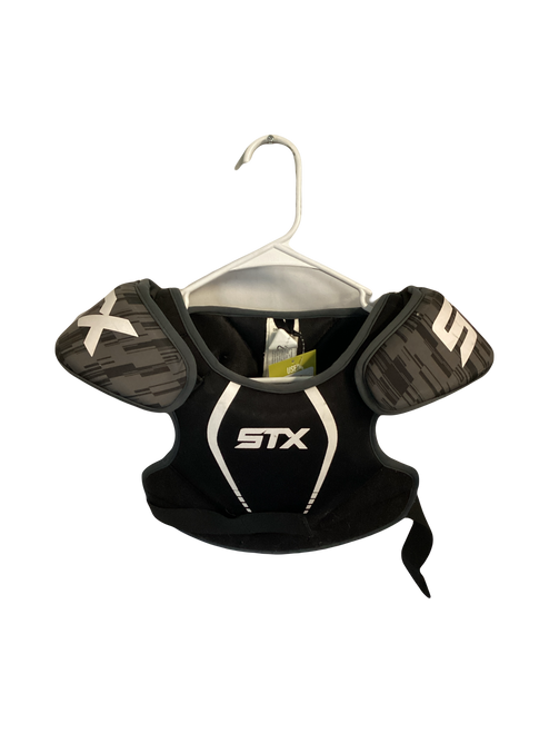 Vist Large View of Product Image Which is Used STX STALLION 75 Lacrosse Shoulder Pads Black MD