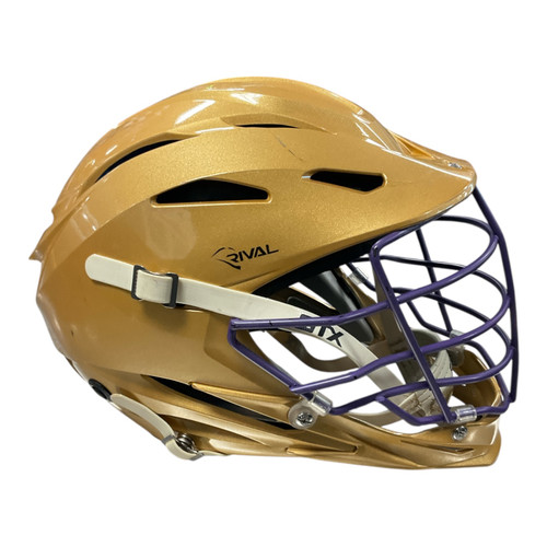 Vist Large View of Product Image Which is Used Schutt RIVAL Lacrosse Helmet Vegas Gold L/XL