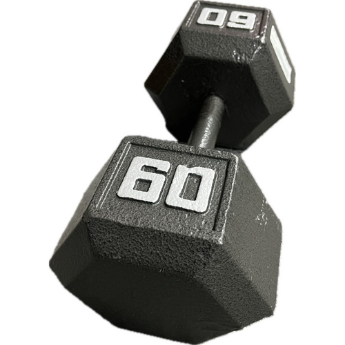 Vist Large View of Product Image Which is Used Hex Dumbbell Grey 60 lb