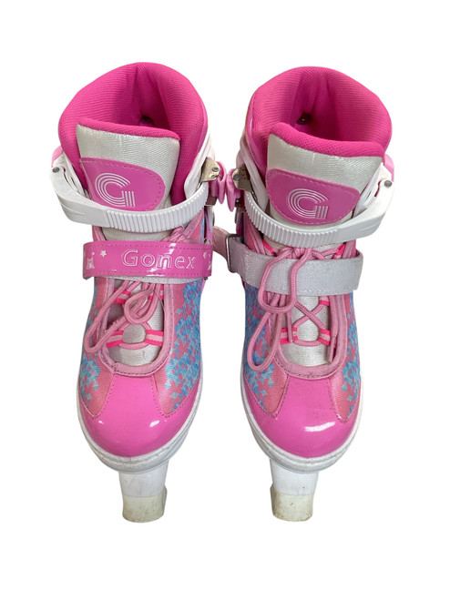 Vist Large View of Product Image Which is Used GONEX 1-4 ADJUSTABLE PINK Child Roller Quad Skates Pink Adjustable