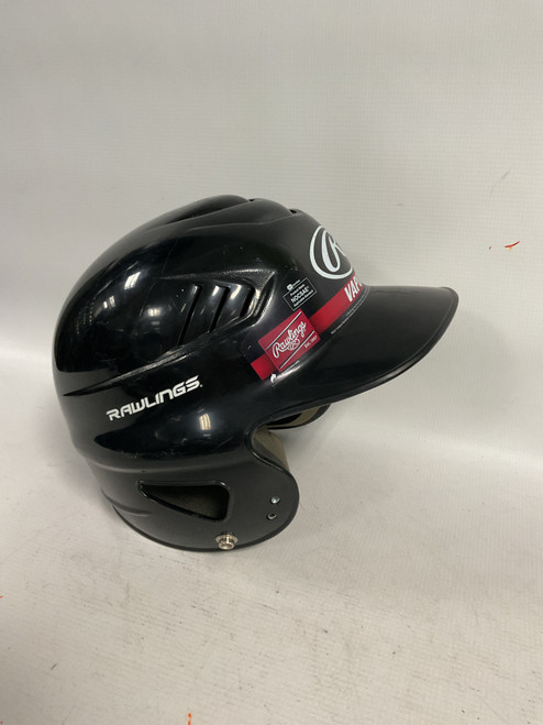 Vist Large View of Product Image Which is Used Rawlings VAPOR Batting Helmet No Mask Black M/L