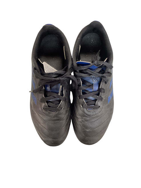Vist Large View of Product Image Which is Used Adidas Soccer Cleats Black And Royal Blue Senior 5