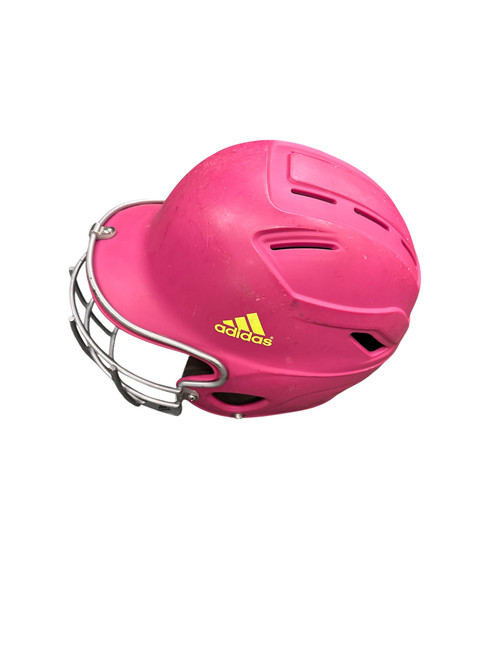 Vist Large View of Product Image Which is Used Adidas HELMET W/MASK Batting Helmet w/Mask Pink One Size