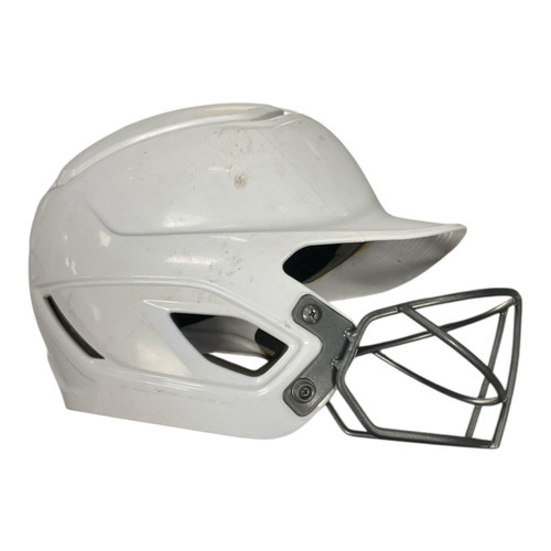 Vist Large View of Product Image Which is Used Easton WHITE HELMET Batting Helmet w/Mask White One Size