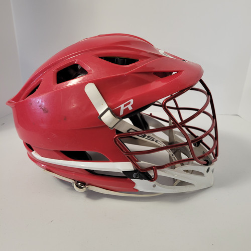 Vist Large View of Product Image Which is Used Cascade R Lacrosse Helmet Red One Size