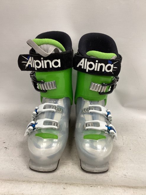 Vist Large View of Product Image Which is Used Alpina LOOP Boys DH Ski Boot Green 245 MP - M06.5 - W07.5