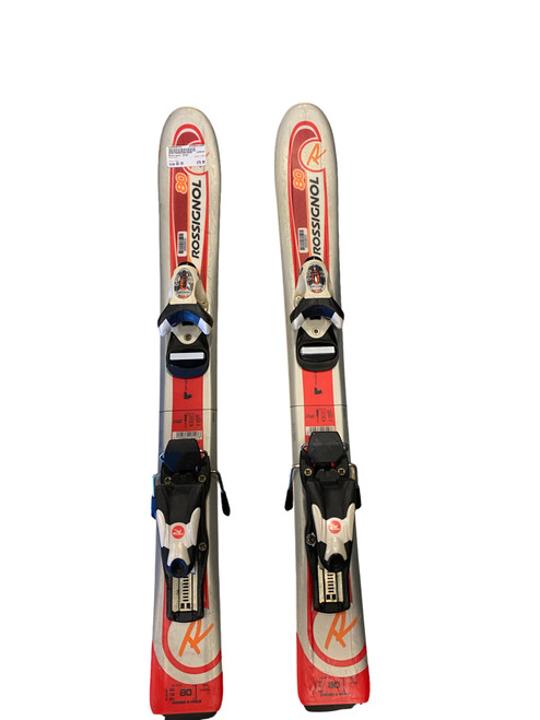 Vist Large View of Product Image Which is Used Rossignol KIDS Boys DH Ski/Binding Red 80 cm