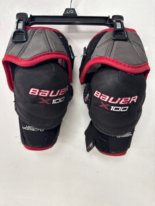 Vist Large View of Product Image Which is Used Bauer VAPOR X100 Junior Elbow Pads LG