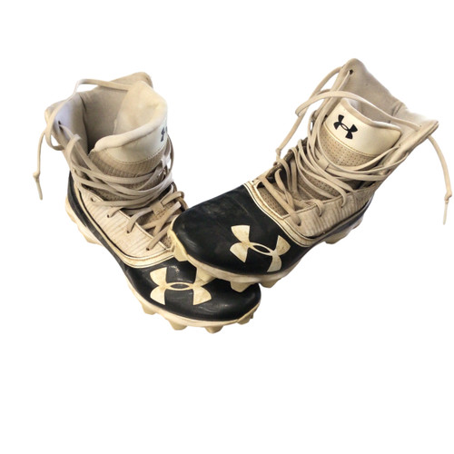 Vist Large View of Product Image Which is Used Under Armour Adult FB Cleats Black Senior 7.5