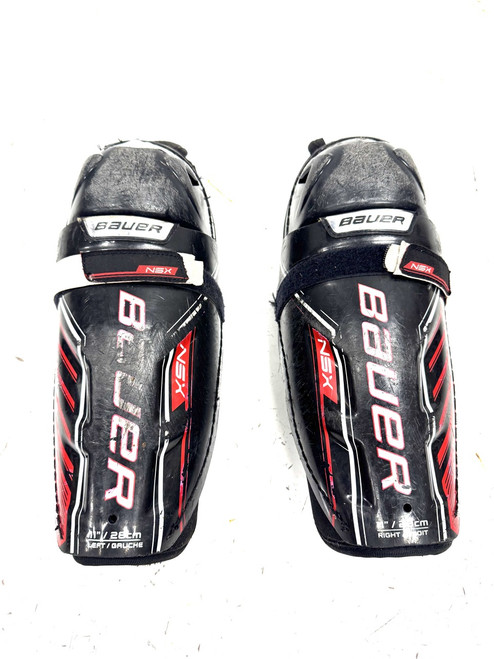 Used Bauer NSX Junior Shin Guards Black 11" 11860-S000299175 Vist Large View of Product Image Which is Used Bauer NSX Junior Shin Guards Black 11"
