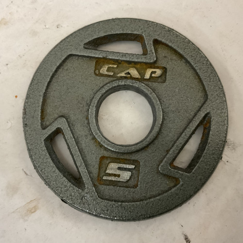 Vist Large View of Product Image Which is Used Cap Olympic Plate Silver 5 lb