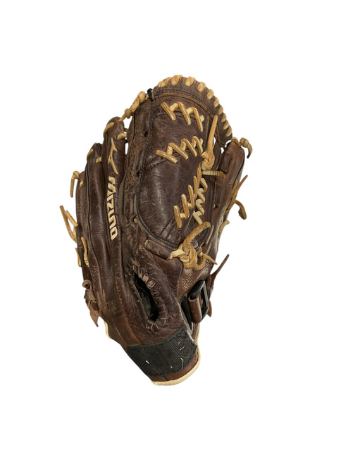 Vist Large View of Product Image Which is Used Mizuno FRANCHISE BB/SB Glove RH Throw Brown 12"