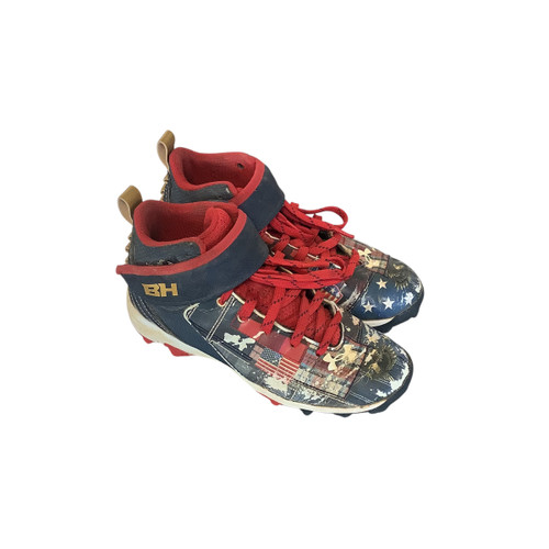 Vist Large View of Product Image Which is Used Under Armour CLEATS BB/SB Cleats Navy Blue Youth 13.0