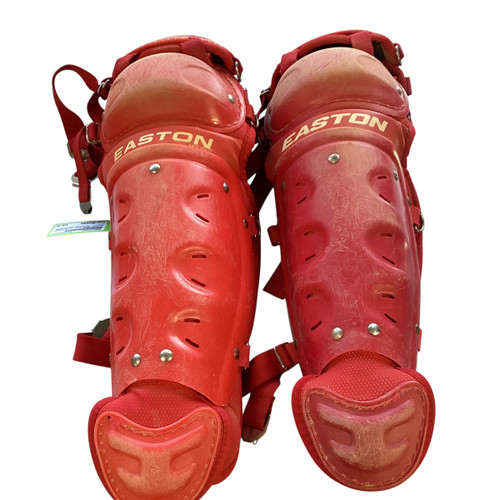 Vist Large View of Product Image Which is Used Easton CATCHERS SHINGAURD Catchers Leg Guards Red Intermed