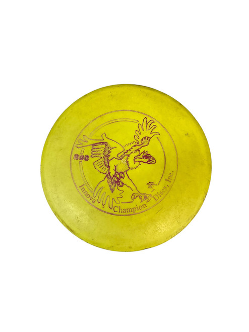 Vist Large View of Product Image Which is Used Innova DX ROC Disc Golf Mid Range Yellow 174g