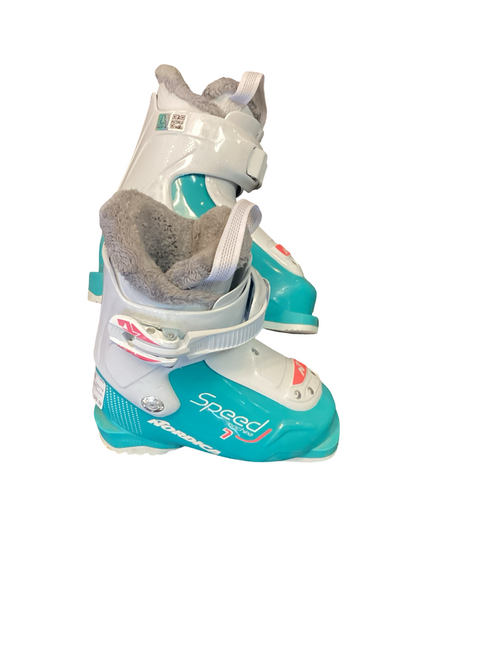 Vist Large View of Product Image Which is Used Nordica SPEED MACHINE1 Girls DH Ski Boot Green 160 MP - Y09