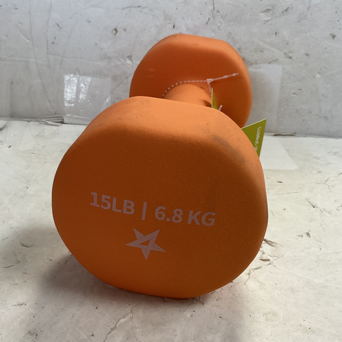 Vist Large View of Product Image Which is Used Yes 4ALL NEOPRENE Dumbbell Orange 15 lb
