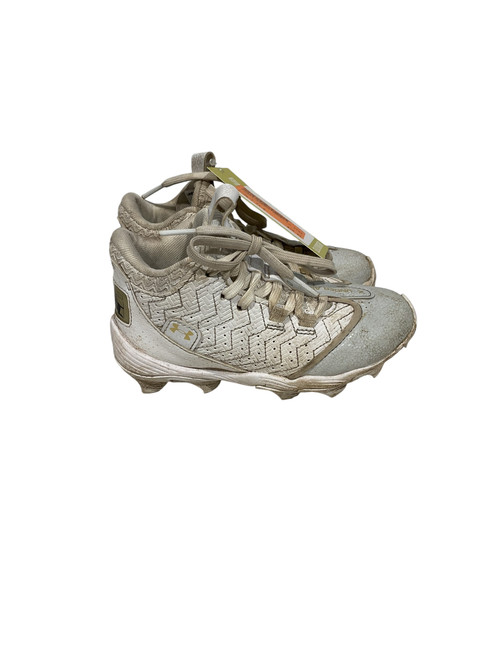 Vist Large View of Product Image Which is Used Under Armour Youth FB Cleats White Youth 11.0
