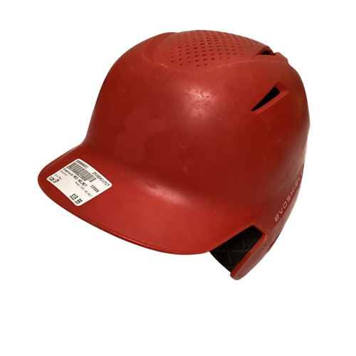Used Evoshield RED HELMET Batting Helmet No Mask Red SM 11717-S000086853 Vist Large View of Product Image Which is Used Evoshield RED HELMET Batting Helmet No Mask Red SM