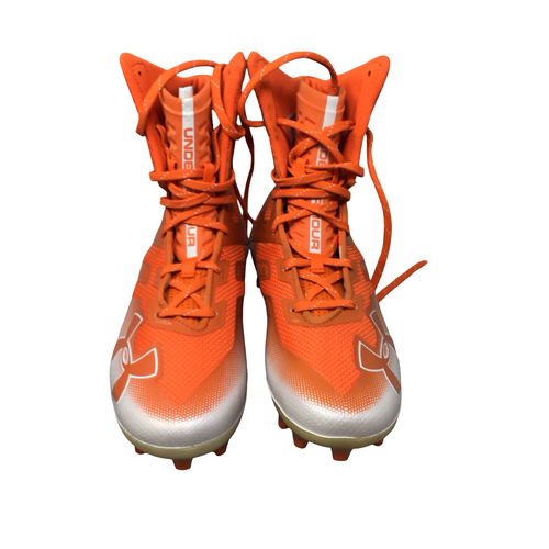 Vist Large View of Product Image Which is Used Under Armour Highlight Adult FB Cleats Orange Senior 9