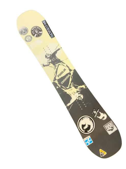 Vist Large View of Product Image Which is Used PUBLIC DISORDER YES Mens Snowboard Only Smoke And Black 148 cm