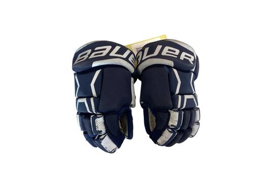 Vist Large View of Product Image Which is Used Bauer SUPREME 150 Youth Gloves Navy Blue 8"