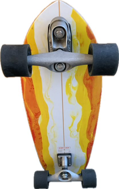 Used CARVER FLAMES Longboard White Long Vist Large View of Product Image Which is Used CARVER FLAMES Longboard White Long