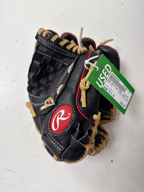 Vist Large View of Product Image Which is Used Rawlings SURE CATCH BB/SB Glove RH Throw Black 10 1/2"
