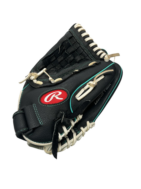 Vist Large View of Product Image Which is Used Rawlings FASTPITCH 11.5 BB/SB Glove RH Throw Black 11 1/2"